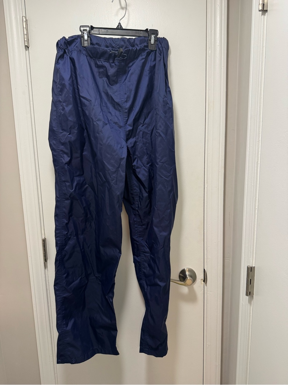 *Men's Navy Rain Pants with Elastic Waist